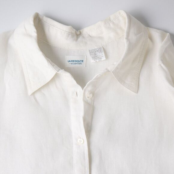 La Redoute Essentials Womens 16 100% Linen Popover Shirt Resort Costal Lagenlook - Picture 5 of 13